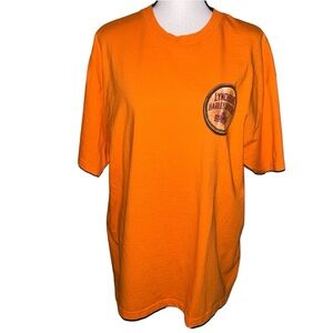 Harley Davidson Orange Genuine Lynchburg Tennessee Graphic Short Sleeve Tee